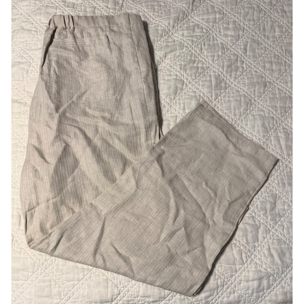 Paradise Collection Mens XXL Linen Pants Beige Drawstring Summer Beach